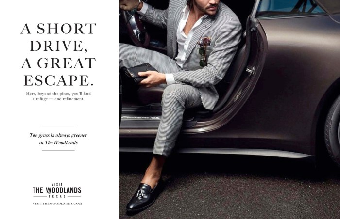 The Grass is Always Greener Ad for The Woodlands CVB